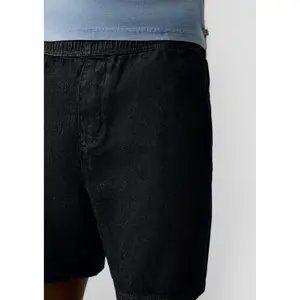 Elasticated Waist Denim Shorts QS image-3