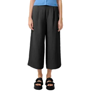 Women's Pleated Crepe Culotte Style Trousers QS image-2