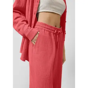 Wide Lightweight Chiffon Trouser with Elasticated Waist Women QS image-3