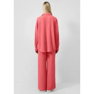 Wide Lightweight Chiffon Trouser with Elasticated Waist Women QS image-4