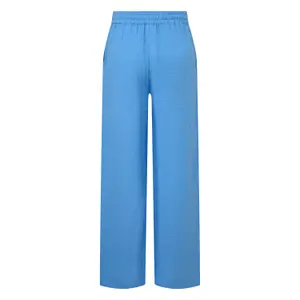 Wide Lightweight Chiffon Trouser with Elasticated Waist Women QS image-1