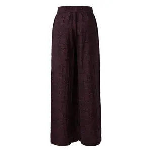 Fluid Printed Wide Leg Viscose Blend Trousers Women QS image-1