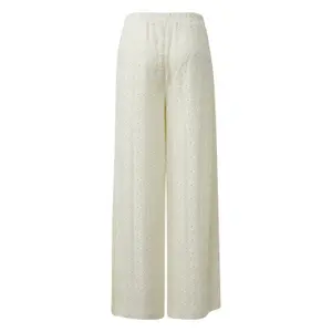 Lace Effect Trousers Women QS image-1