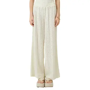 Lace Effect Trousers Women QS image-2