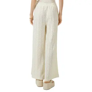 Lace Effect Trousers Women QS image-5