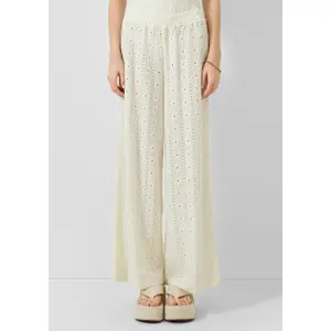 Lace Effect Trousers Women QS image-6