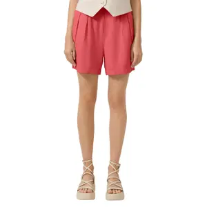 Linen Pleat Shorts Women QS image-2