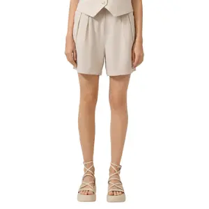 Linen Pleat Shorts Women QS image-2