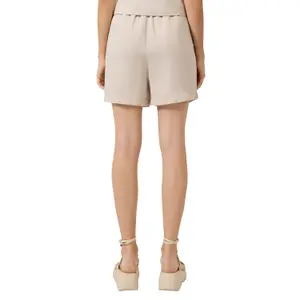 Linen Pleat Shorts Women QS image-5