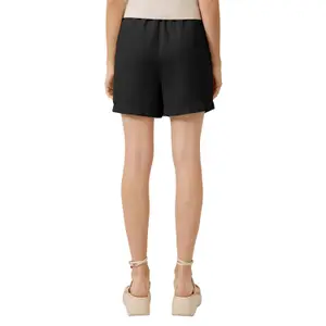 Linen Pleat Shorts Women QS image-5