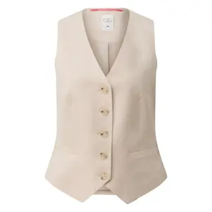 Women's Linen Blend Gilet QS image-0