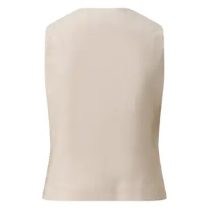 Women's Linen Blend Gilet QS image-1