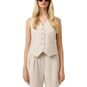 Women's Linen Blend Gilet QS image-2