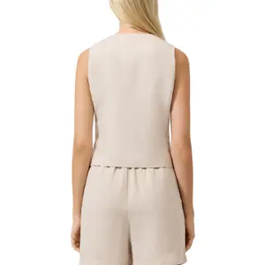 Women's Linen Blend Gilet QS image-5