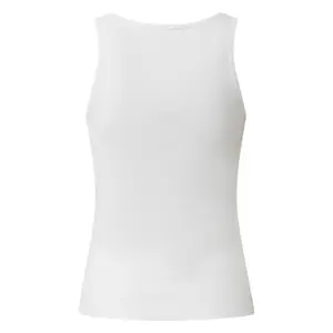 Camiseta de tirantes acanalada con estampado delantero mujer QS image-1