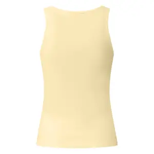 Camiseta de tirantes acanalada con estampado delantero mujer QS image-1