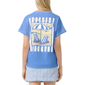 T-shirt oversize z nadrukiem z tyłu damski QS image-5