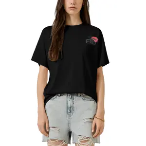 T-shirt oversize z nadrukiem z tyłu damski QS image-2