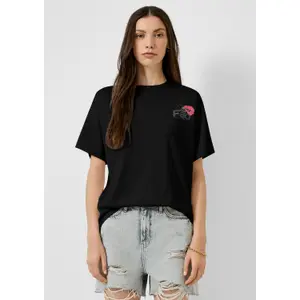 T-shirt oversize z nadrukiem z tyłu damski QS image-6