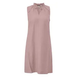 Viscose Blend Dress with Neck Tie Women QS image-0