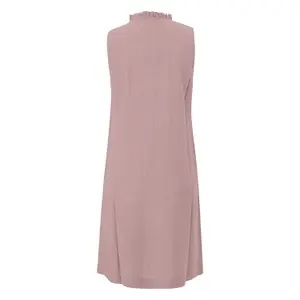 Viscose Blend Dress with Neck Tie Women QS image-1