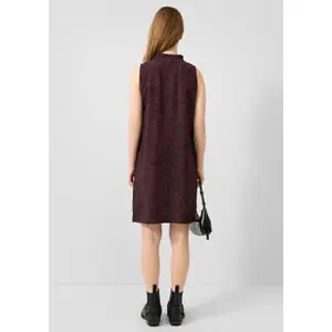 Viscose Blend Dress with Neck Tie Women QS image-4