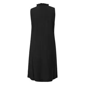 Viscose Blend Dress with Neck Tie Women QS image-1