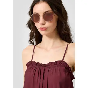 Long Fluid Dress with Ruffle Hem Women QS image-3