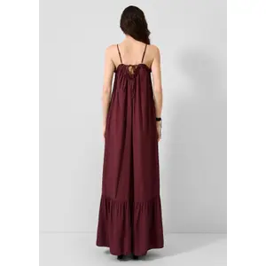 Long Fluid Dress with Ruffle Hem Women QS image-4