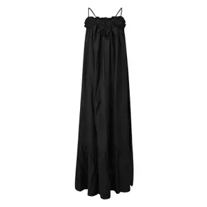 Long Fluid Dress with Ruffle Hem Women QS image-1