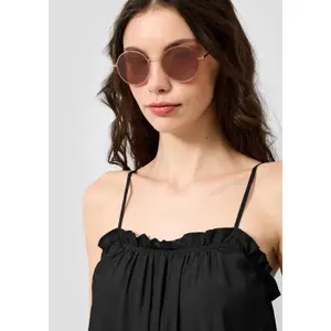 Long Fluid Dress with Ruffle Hem Women QS image-3