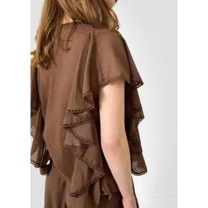 Soft Ruffle Blouse Ladies QS Regular Fit image-3