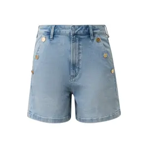 High waisted denim shorts for women QS image-0