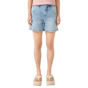 High waisted denim shorts for women QS image-2