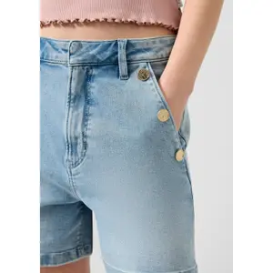 High waisted denim shorts for women QS image-3