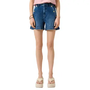 High waisted denim shorts for women QS image-2