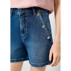 High waisted denim shorts for women QS image-3