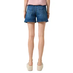 High waisted denim shorts for women QS image-5