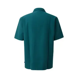 Casual Textured Cotton Shirt with Collar QS image-1