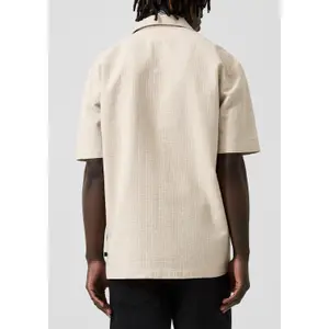 Textured Cotton Shirt with Collar QS image-5