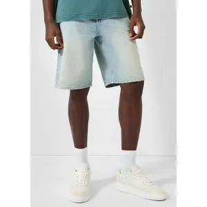 Zip Fly Denim Shorts QS image-6