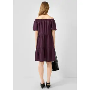 Flared Dress with Drop Neckline for Women QS image-4
