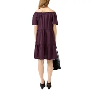 Flared Dress with Drop Neckline for Women QS image-5