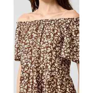 Flared Dress with Drop Neckline for Women QS image-3