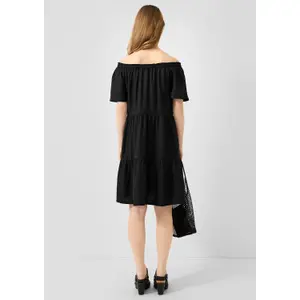 Flared Dress with Drop Neckline for Women QS image-4