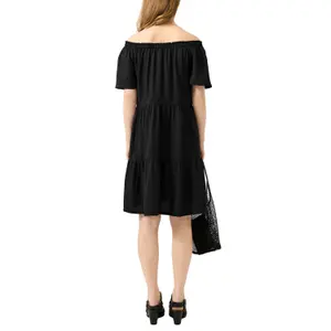 Flared Dress with Drop Neckline for Women QS image-5