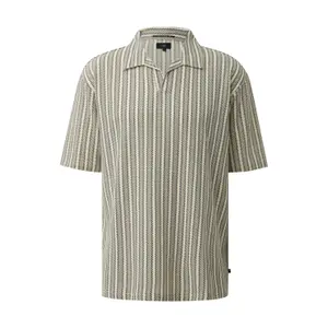 Striped Stretch Jersey Polo QS image-0
