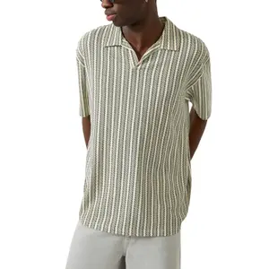 Striped Stretch Jersey Polo QS image-2