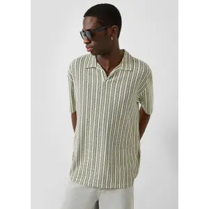 Striped Stretch Jersey Polo QS image-6