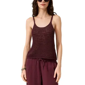 Women’s Glitter Effect Mesh Tank Top QS image-2